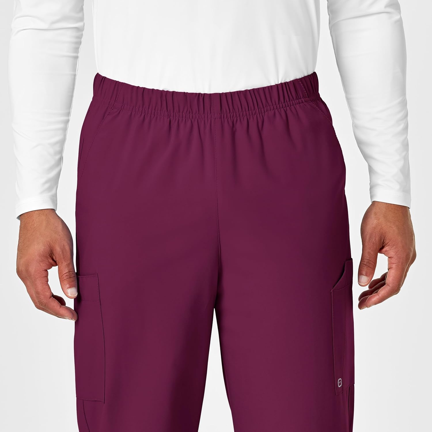 Wink W123 Unisex Multi-Cargo Scrub Pant(Wine)