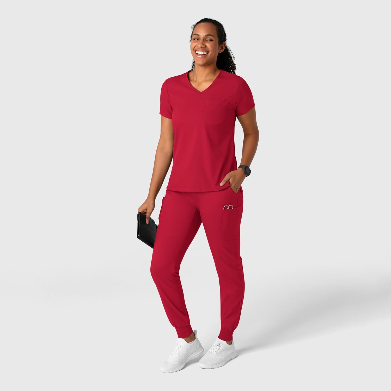 WonderWink Women’s Women’s Jogger Scrub Pant(Red)