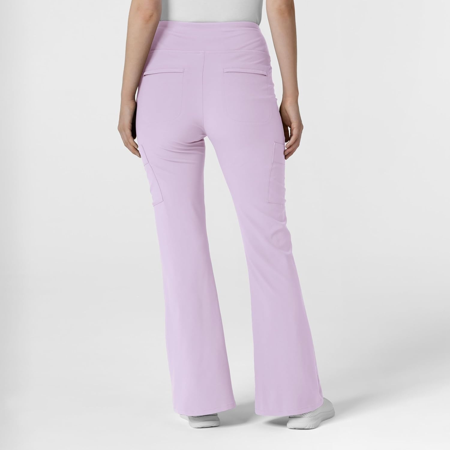 Wink Scrubs for Women, Renew, Cargo Flare Pants, with 7 Pockets(Pastel Lilac)
