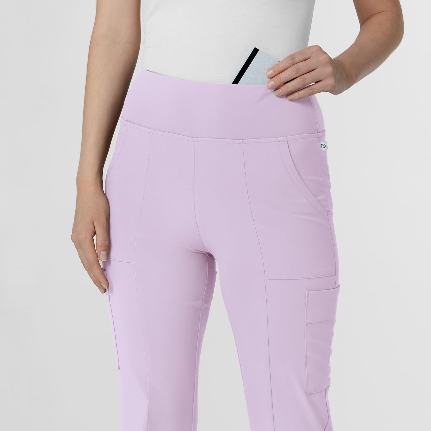 Wink Scrubs for Women, Renew, Cargo Flare Pants, with 7 Pockets(Pastel Lilac)