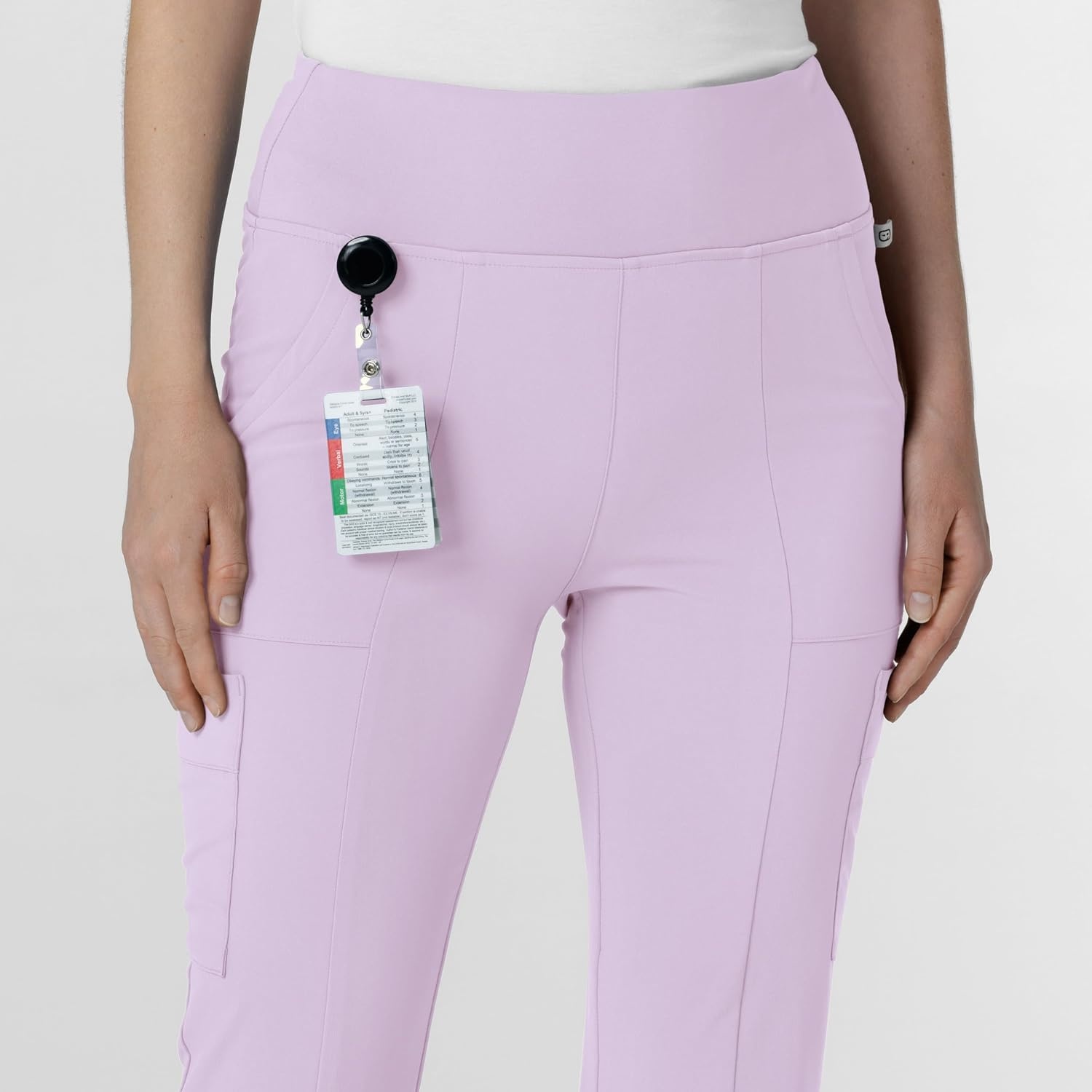 Wink Scrubs for Women, Renew, Cargo Flare Pants, with 7 Pockets(Pastel Lilac)