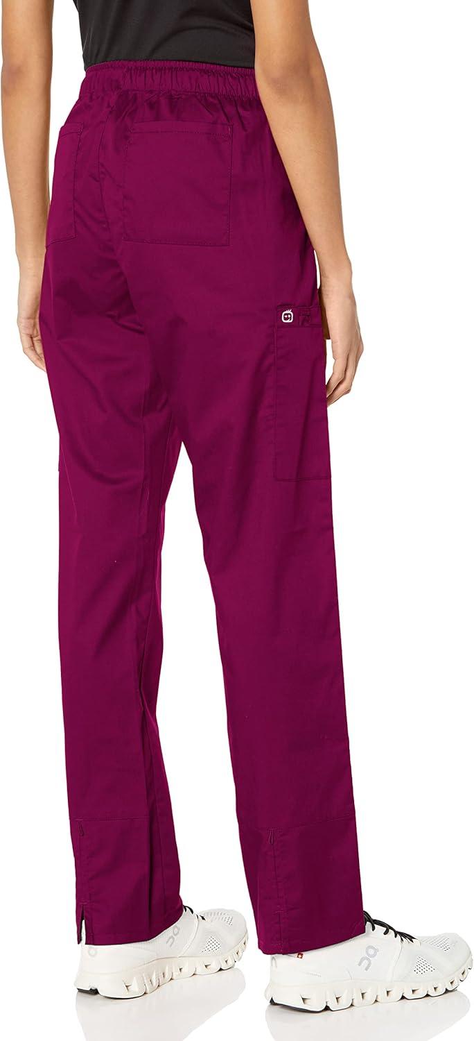 WonderWink Womens Convertible Slim Leg Cargo Pant(Wine)