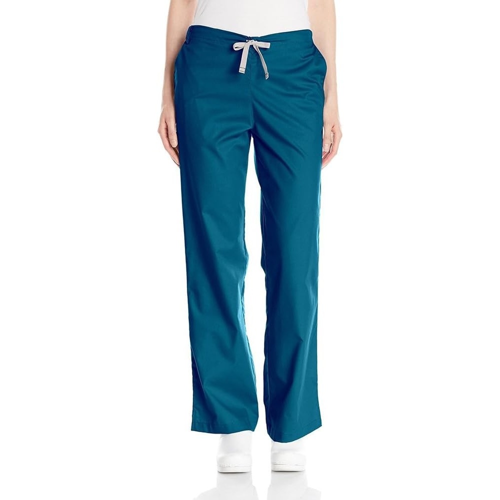 Wink WonderWORK Women’s Flare Leg Scrub Pant, Caribbean Blue, S