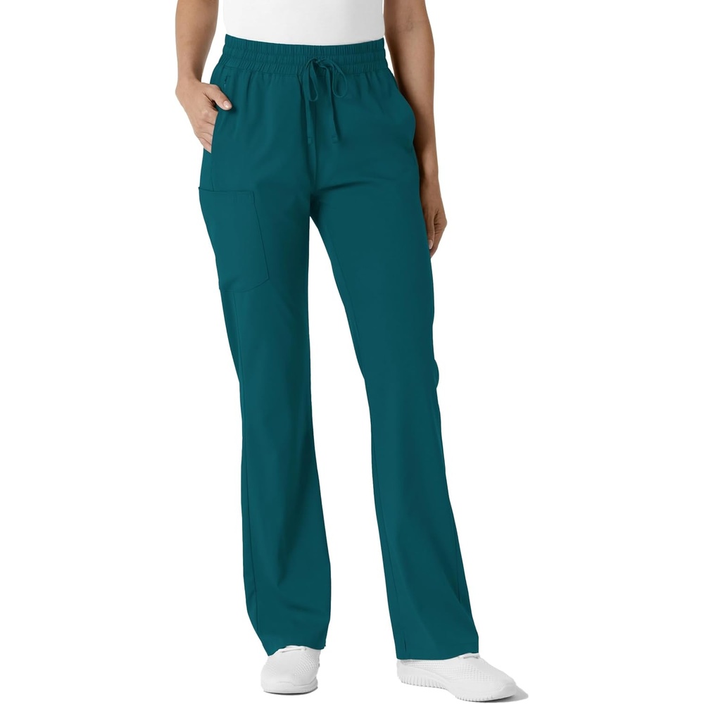 WINK Scrubs for Women, Boundless, Bootcut Pants with Drawstring and 6 Pockets(Caribbean)
