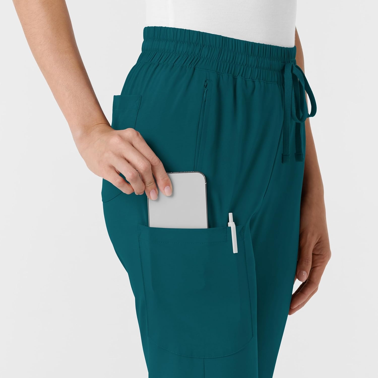 WINK Scrubs for Women, Boundless, Bootcut Pants with Drawstring and 6 Pockets(Caribbean)