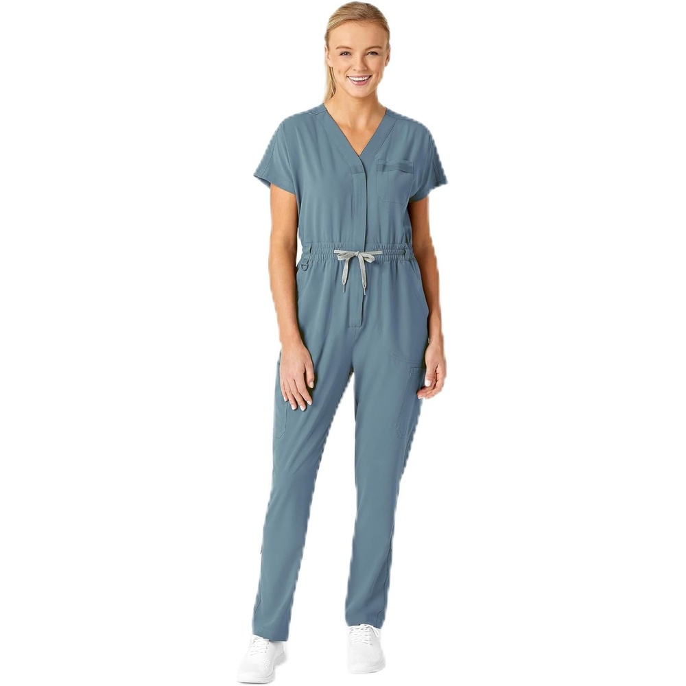 WINK RENEW Women’s Cargo Jogger Scrub Jumpsuit(Elemental Blue)