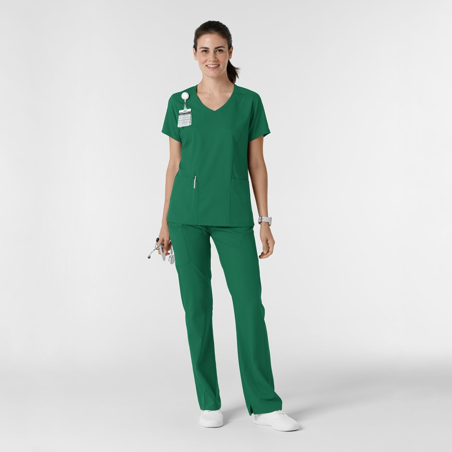 WINK Boundless Women’s Bootcut Scrub Pant | Womens Scrub Pant Teal Mid Rise(Hunter)