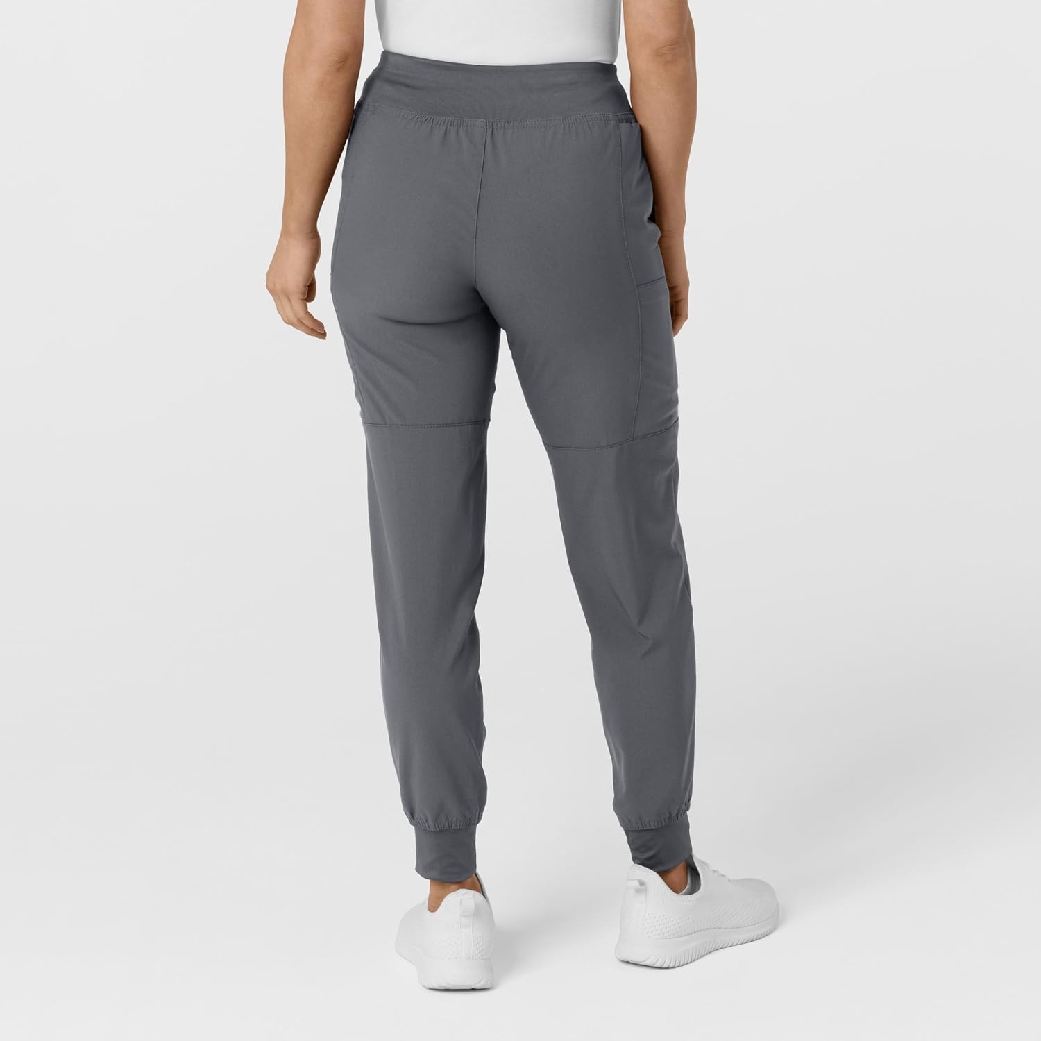 WINK Scrubs for Women, W123, Comfort Waist Cargo Joggers Pants with 8 Pockets(Pewter)