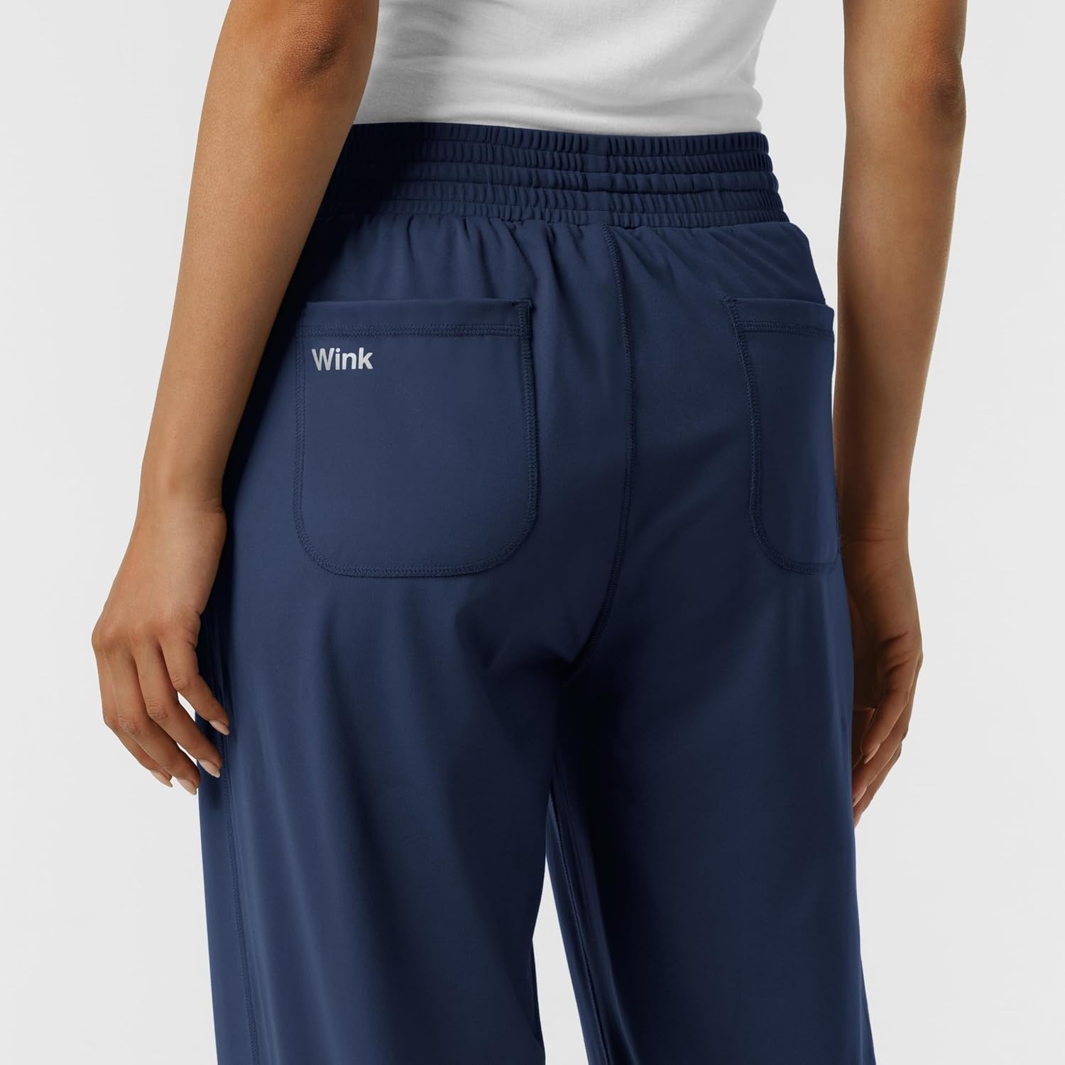 Wink Renew Knit Women’s Wide Leg Scrub Pant(Navy)