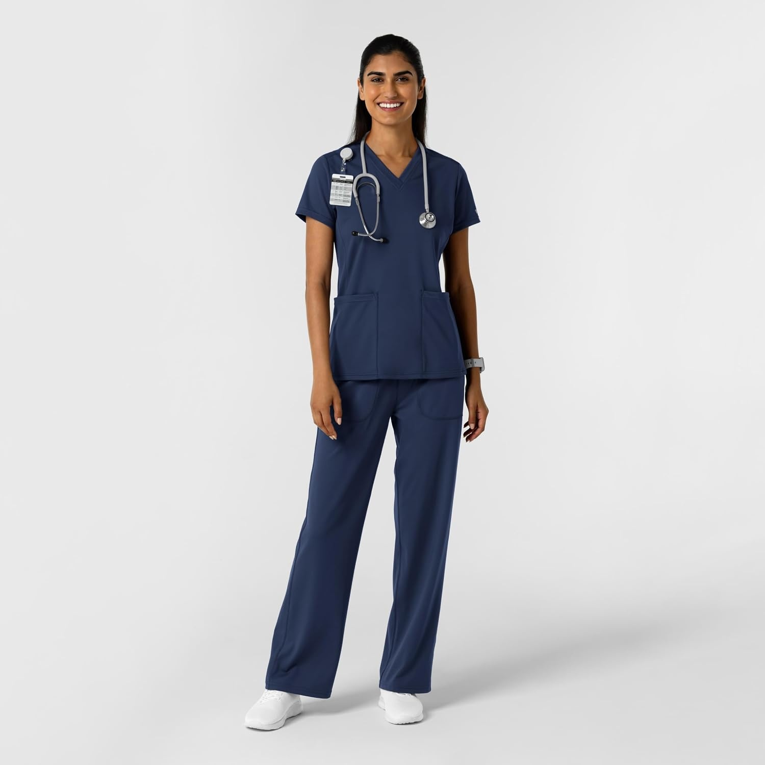 Wink Renew Knit Women’s Wide Leg Scrub Pant(Navy)