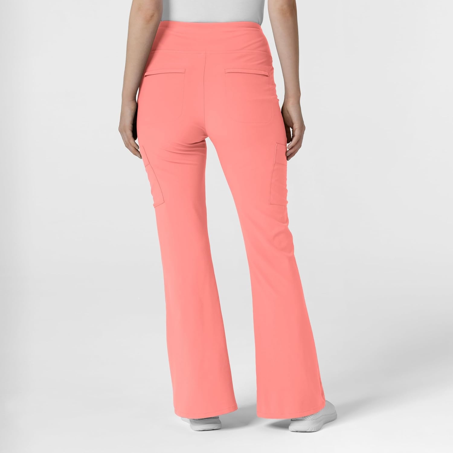 Wink Scrubs for Women, Renew, Cargo Flare Pants, with 7 Pockets(Paradise Pink)