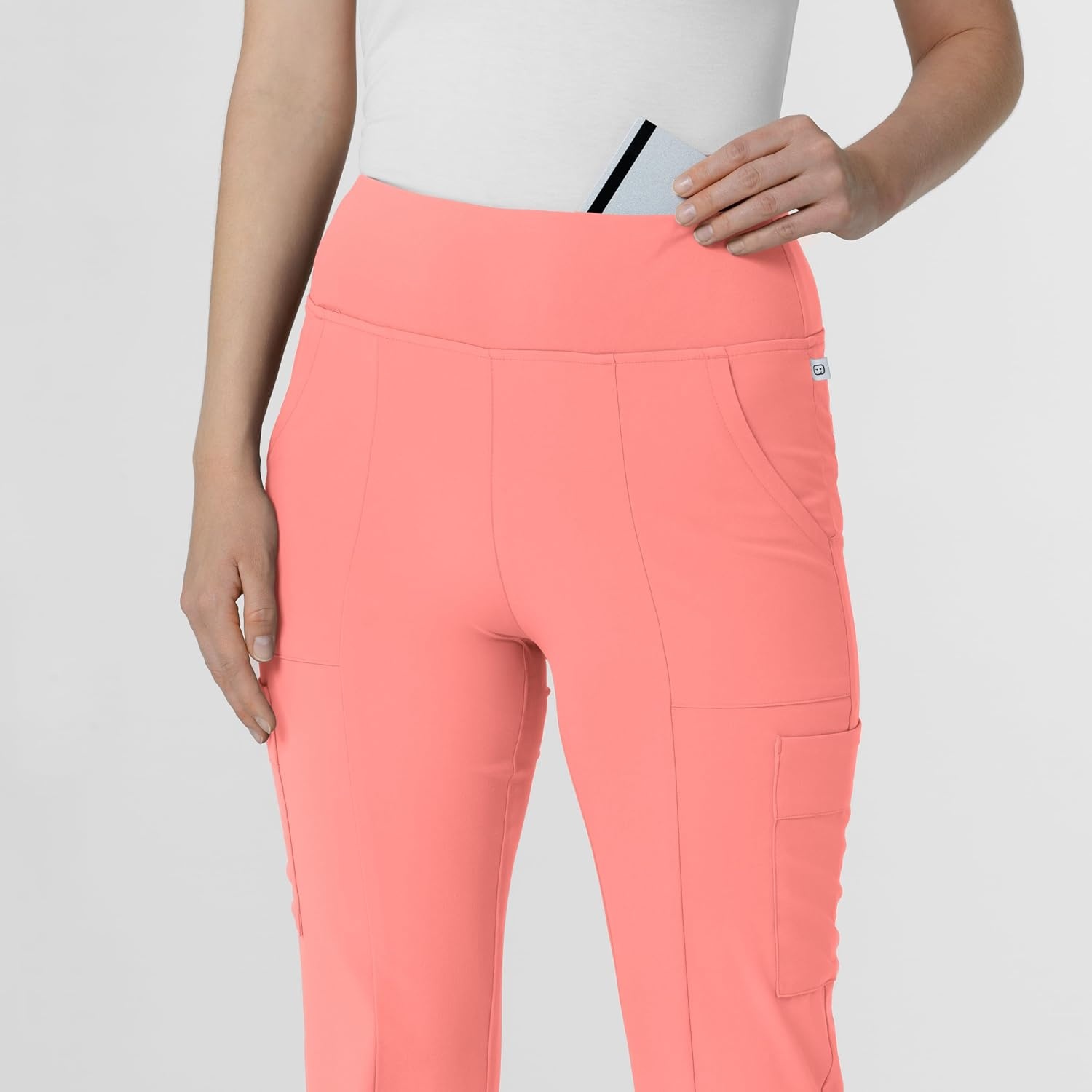 Wink Scrubs for Women, Renew, Cargo Flare Pants, with 7 Pockets(Paradise Pink)
