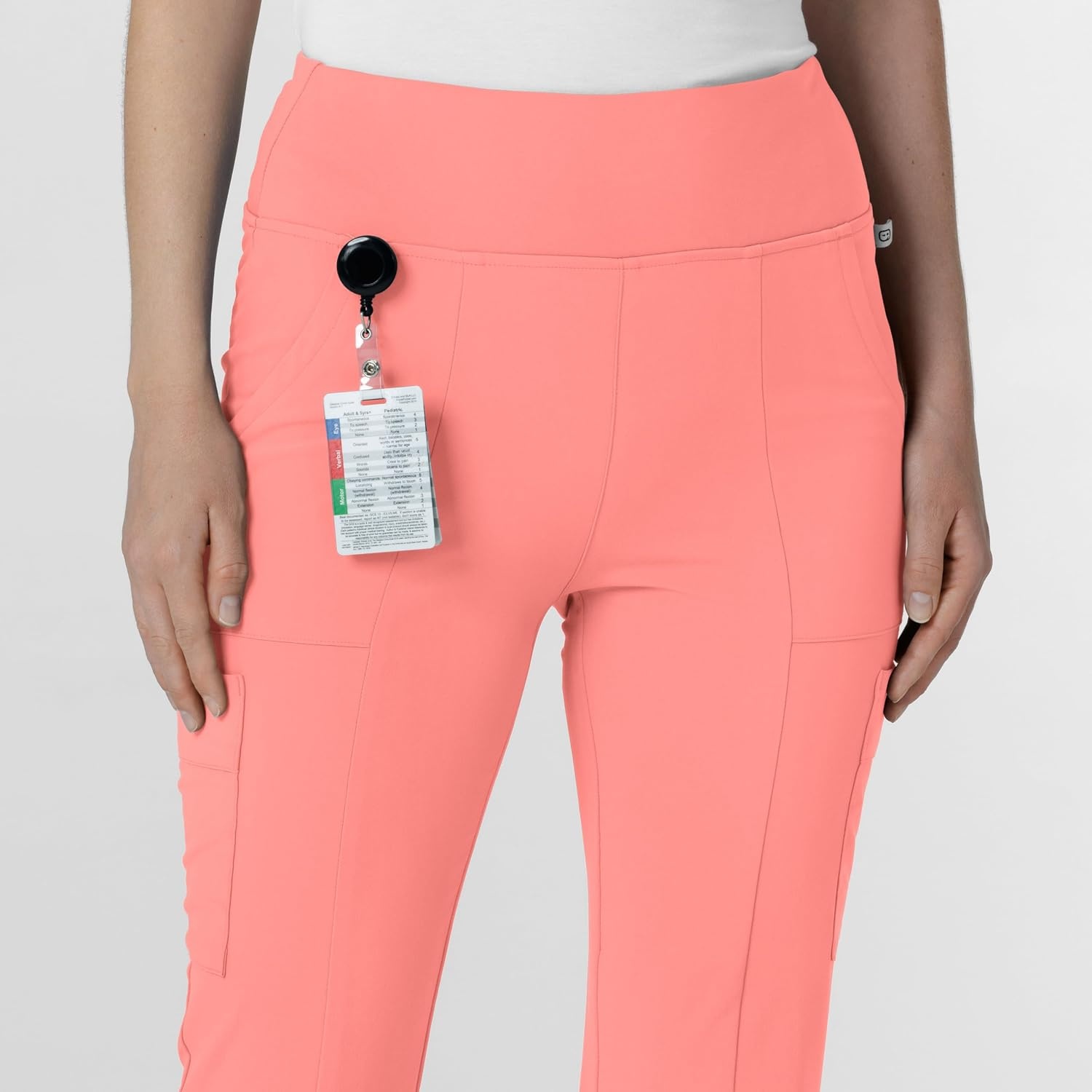 Wink Scrubs for Women, Renew, Cargo Flare Pants, with 7 Pockets(Paradise Pink)