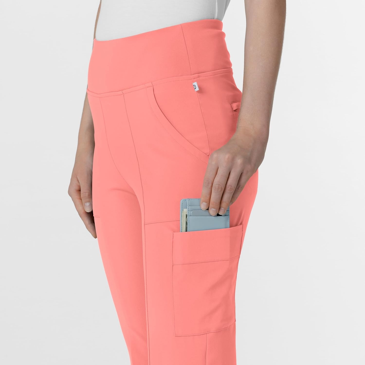 Wink Scrubs for Women, Renew, Cargo Flare Pants, with 7 Pockets(Paradise Pink)