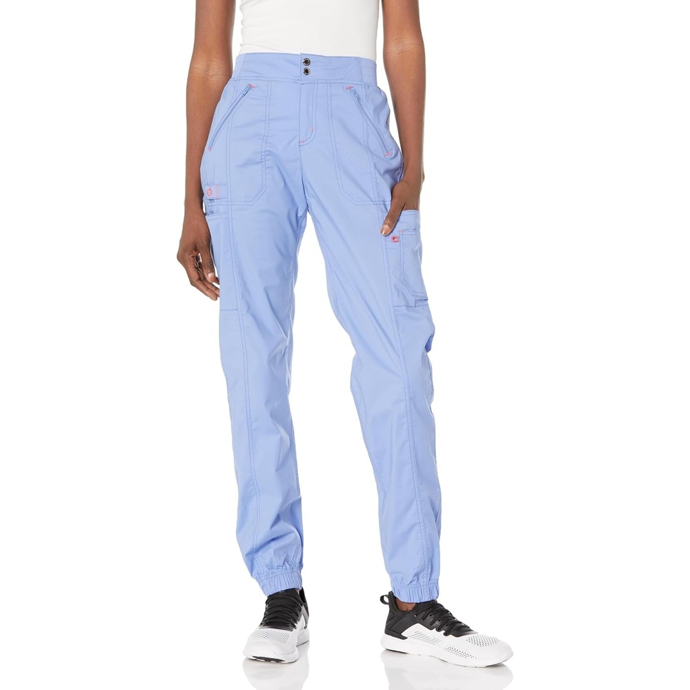 Wink WonderFLEX Love-Women’s Utility Cargo Zip Jogger Scrub Pant, Ceil Blue, XS TAL