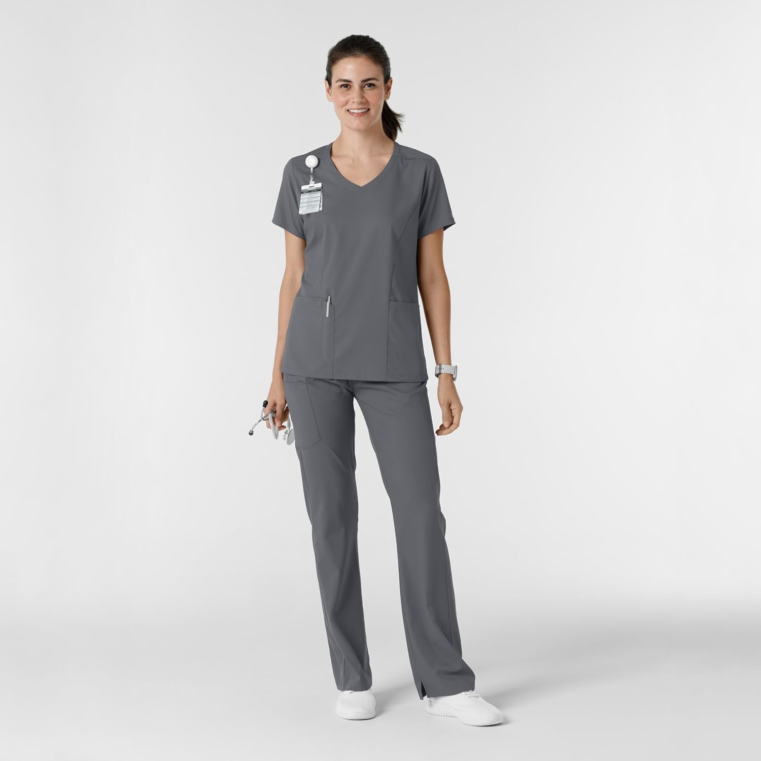 Wink Women’s Women’s Bootcut Scrub Pant(Pewter)