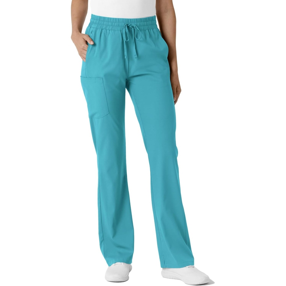 WINK Scrubs for Women, Boundless, Bootcut Pants with Drawstring and 6 Pockets(Teal)