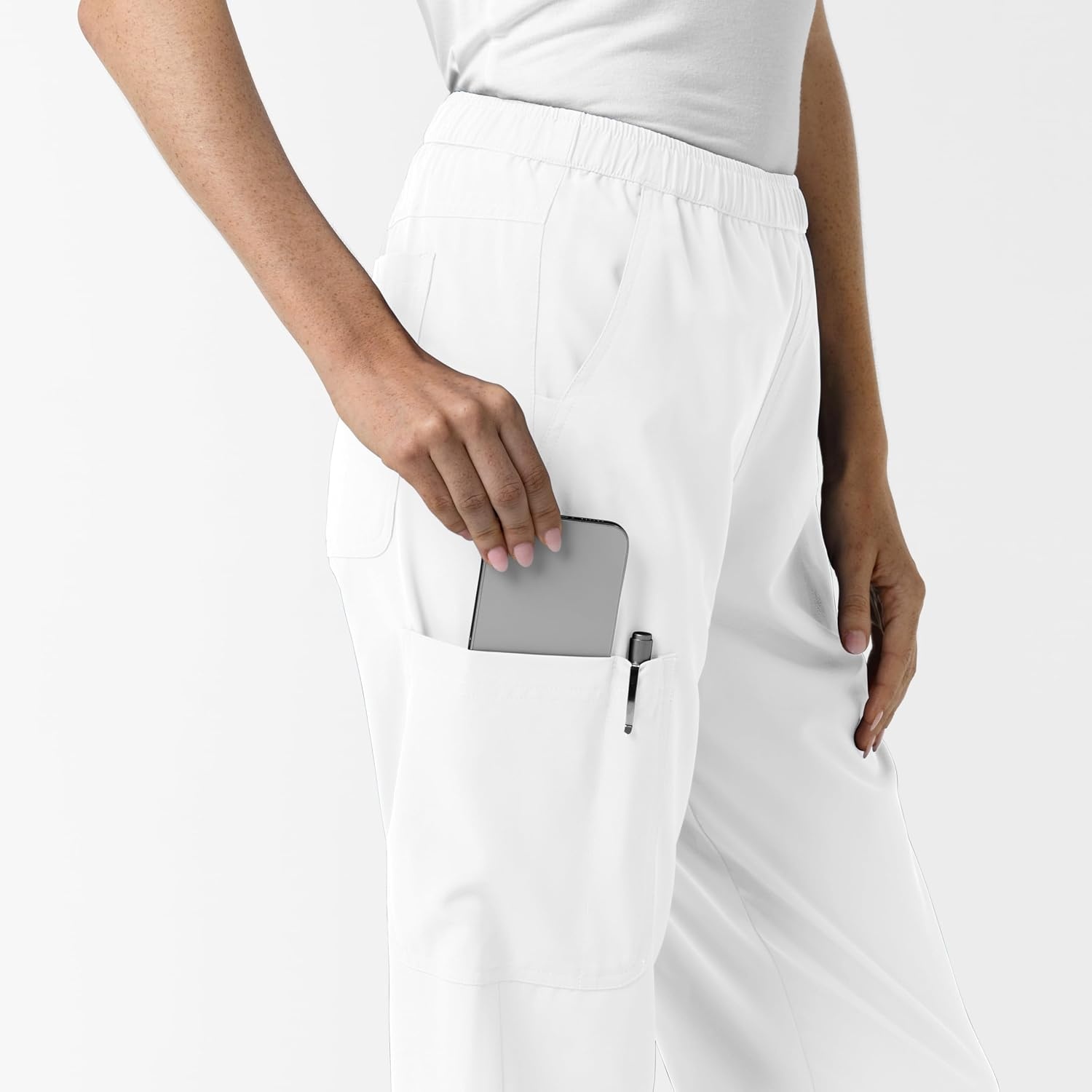 Wink NURTUR Women’s Slim Leg Scrub Pant(White)