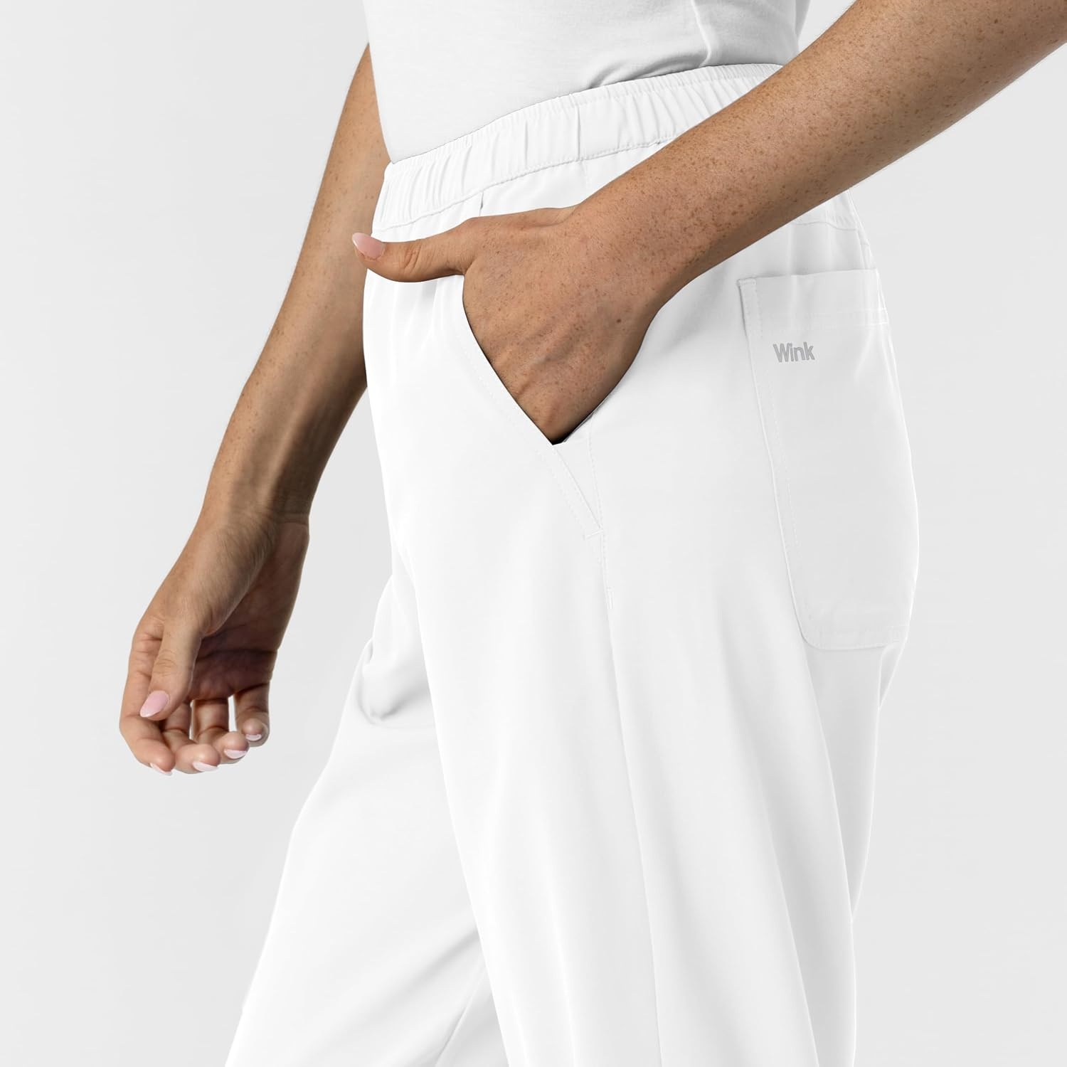 Wink NURTUR Women’s Slim Leg Scrub Pant(White)