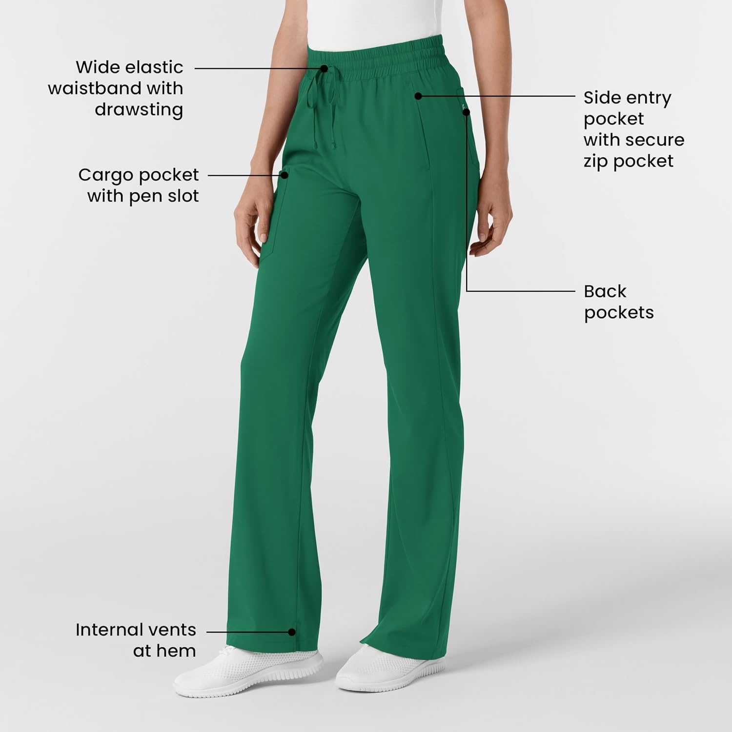 Wink Women’s Women’s Bootcut Scrub Pant(Hunter)