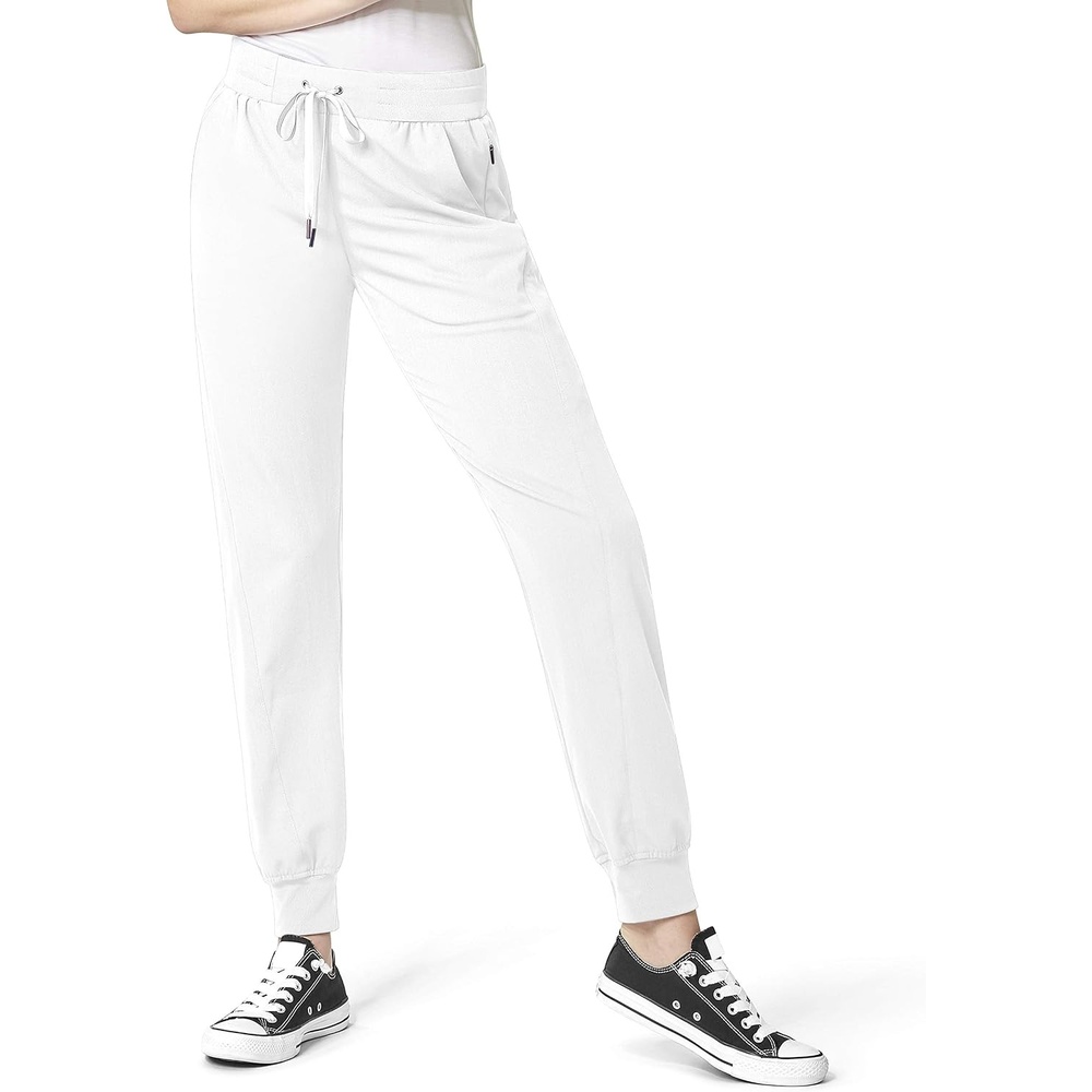 WonderWink WonderWink AERO Women’s Cargo Jogger Scrub Pant, White, XL Tall