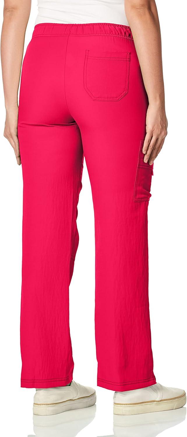 WonderWink Womens Four Stretch Cargo Scrub Pant(Strawberry)