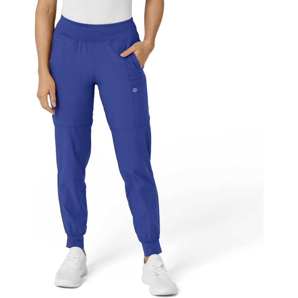 WINK Scrubs for Women, W123, Comfort Waist Cargo Joggers Pants with 8 Pockets(Galaxy Blue)
