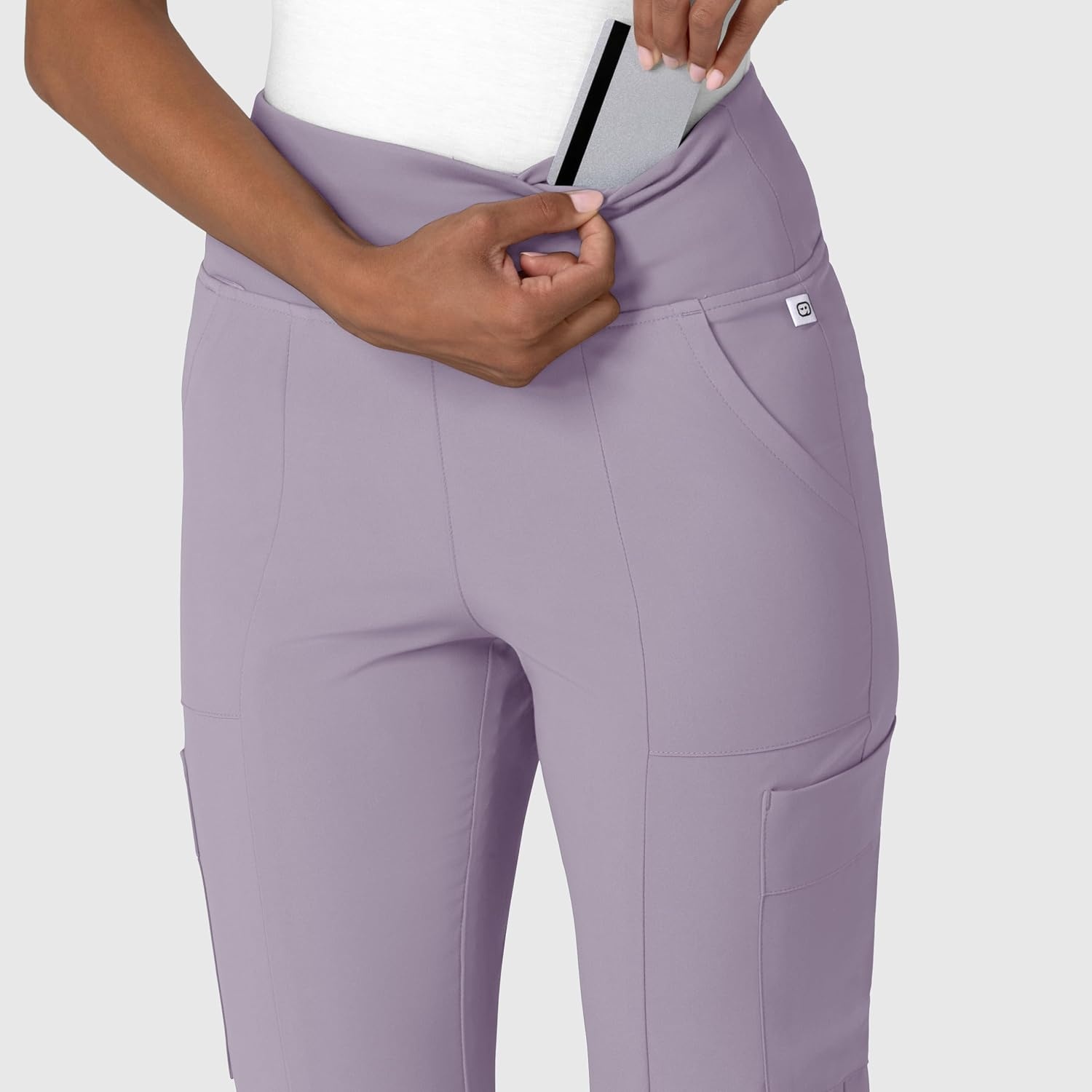 Wink Scrubs for Women, Renew, Cargo Flare Pants, with 7 Pockets(Wisteria)