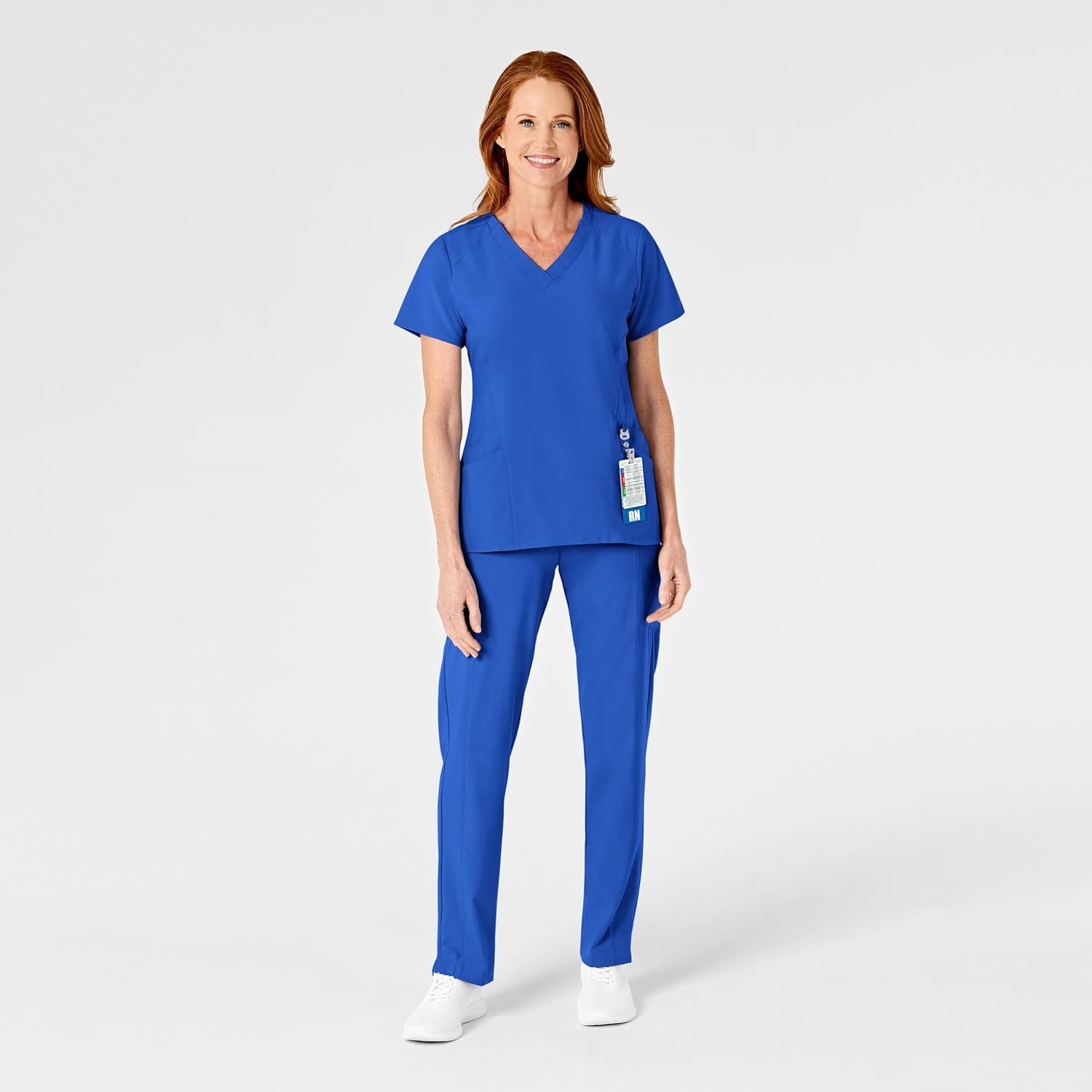 Wink W123 Women’s Flat Front Cargo Scrub Pant(Royal)