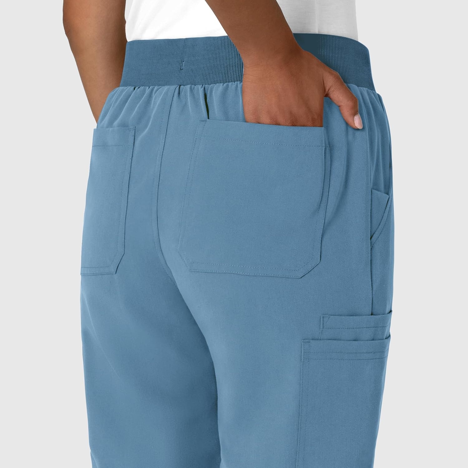 Wink Women’s Women’s Jogger Utility Scrub Pant(Pacific Blue)
