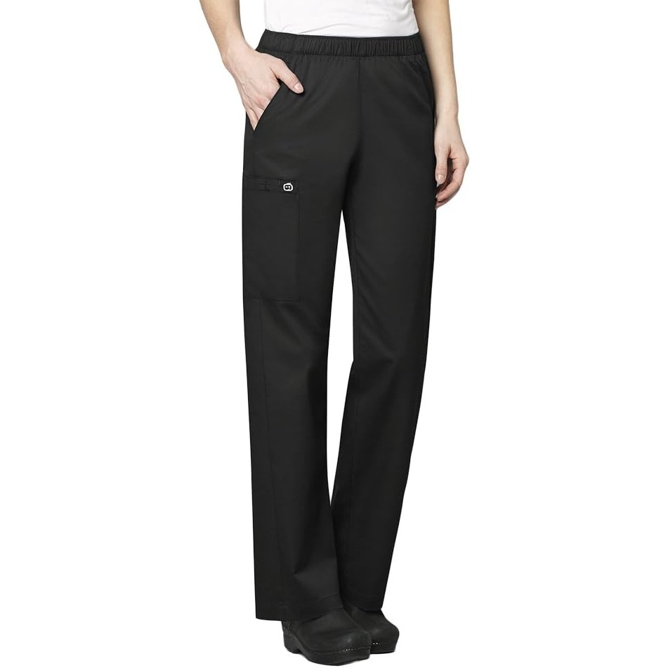 Wink WonderWORK Women’s Pull-On Cargo Scrub Pant, Black, XS TAL