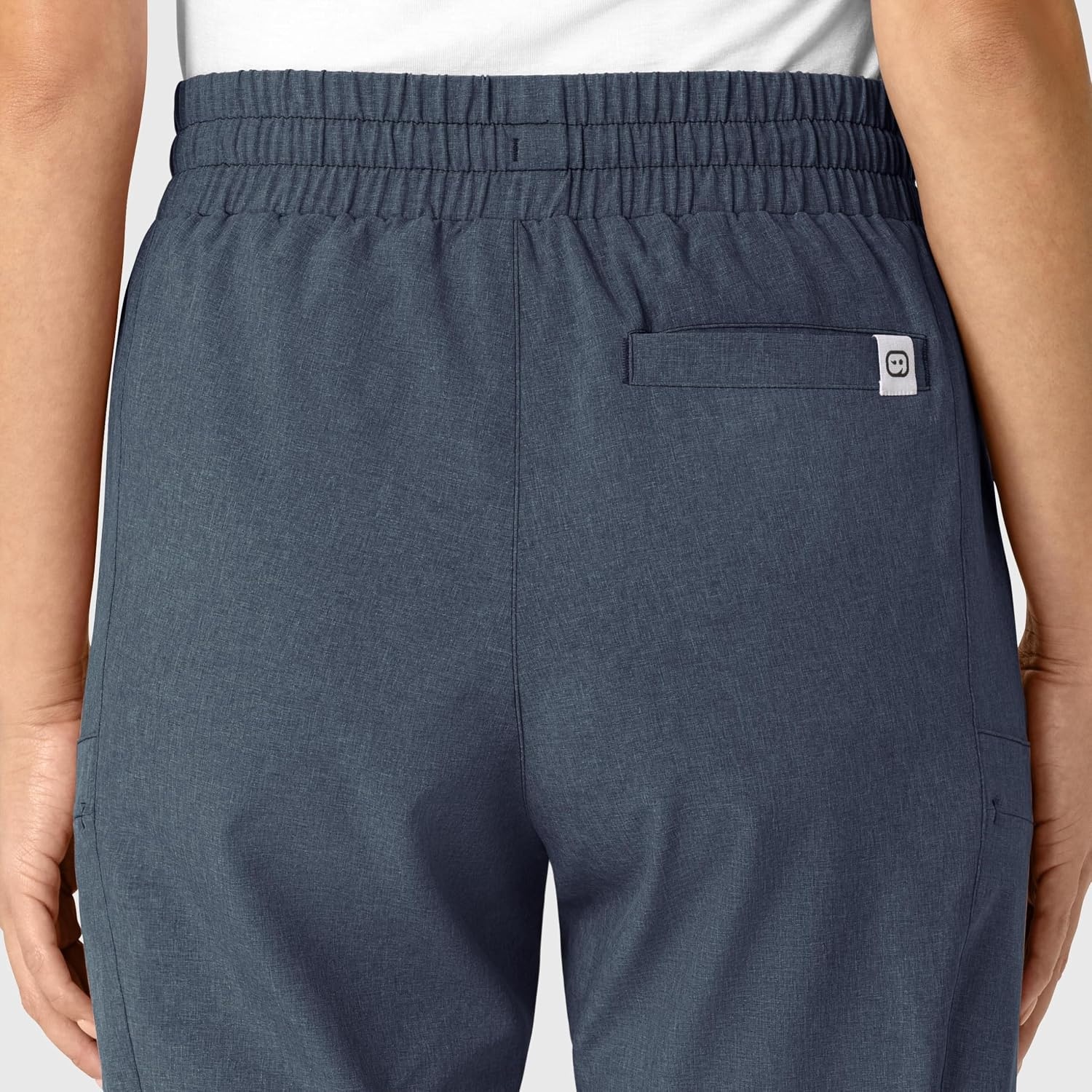 Wink Renew Women’s High Waist Slim Leg Scrub Pant(Navy Heather)