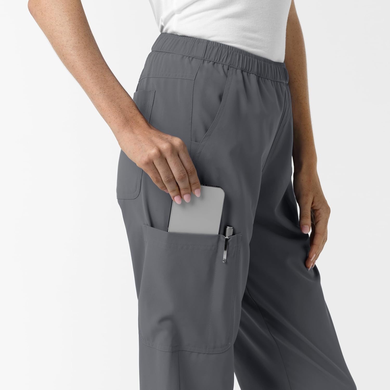 Wink NURTUR Women’s Slim Leg Scrub Pant(Pewter)
