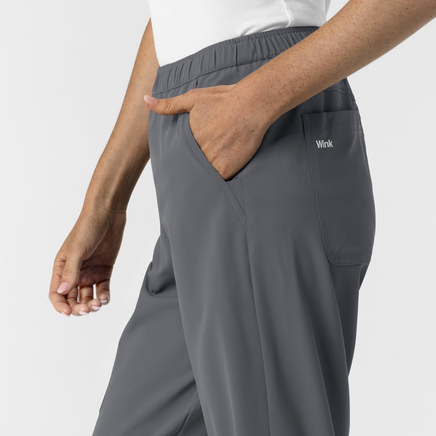 Wink NURTUR Women’s Slim Leg Scrub Pant(Pewter)