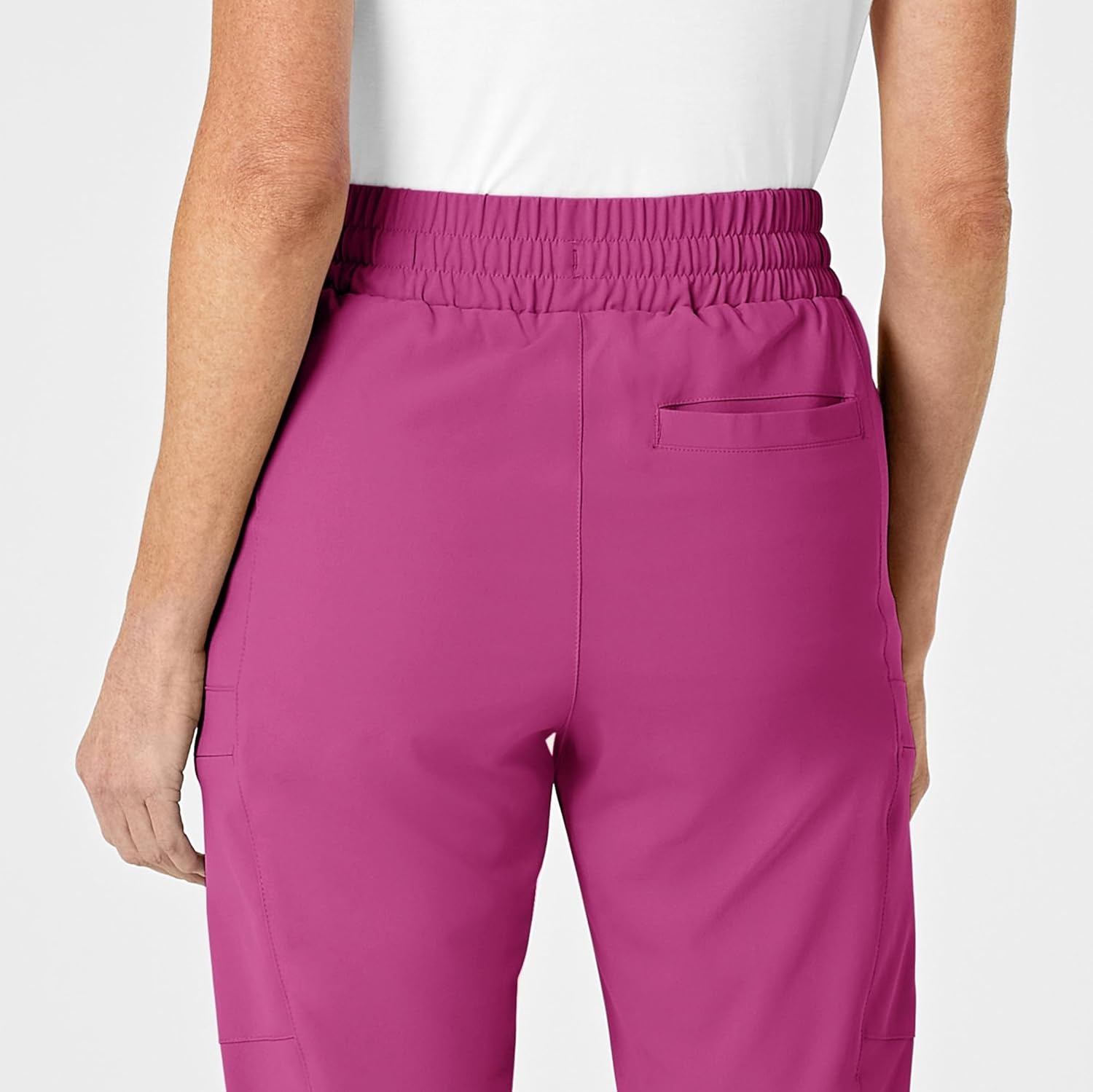 Wink Renew Women’s High Waist Slim Leg Scrub Pant(Raspberry)