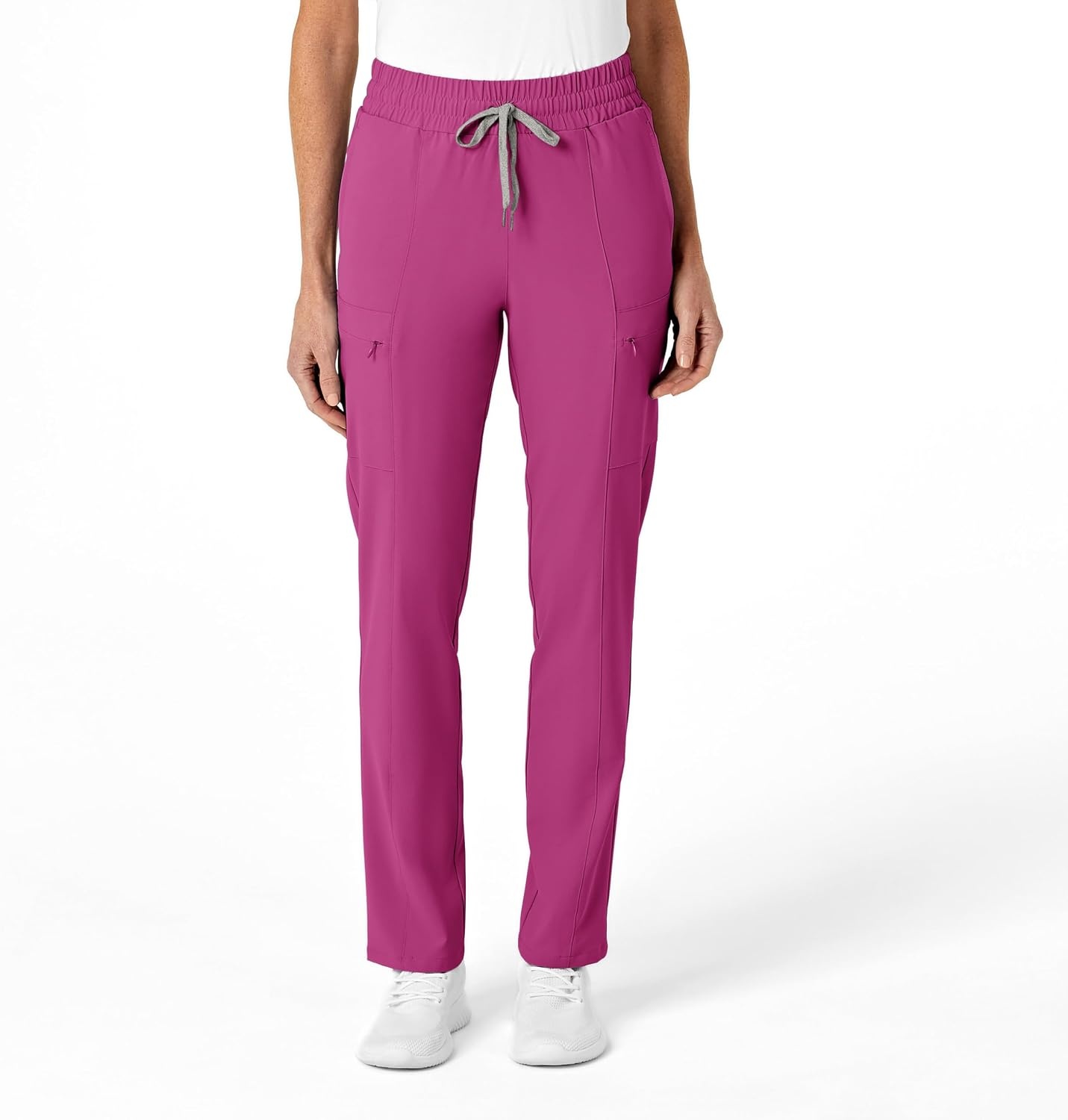Wink Renew Women’s High Waist Slim Leg Scrub Pant(Raspberry)