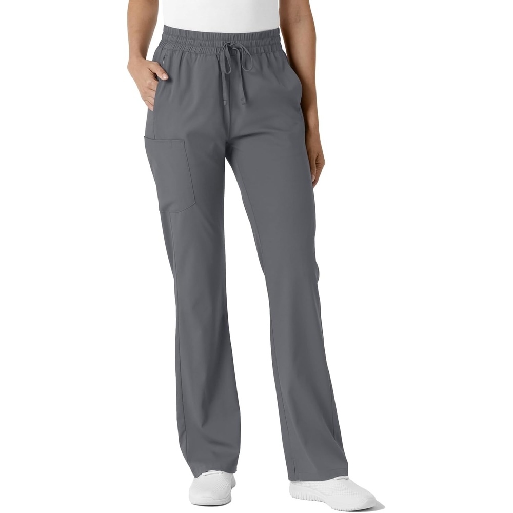 WINK Boundless Women’s Bootcut Scrub Pant | Womens Scrub Pant Teal Mid Rise(Pewter)