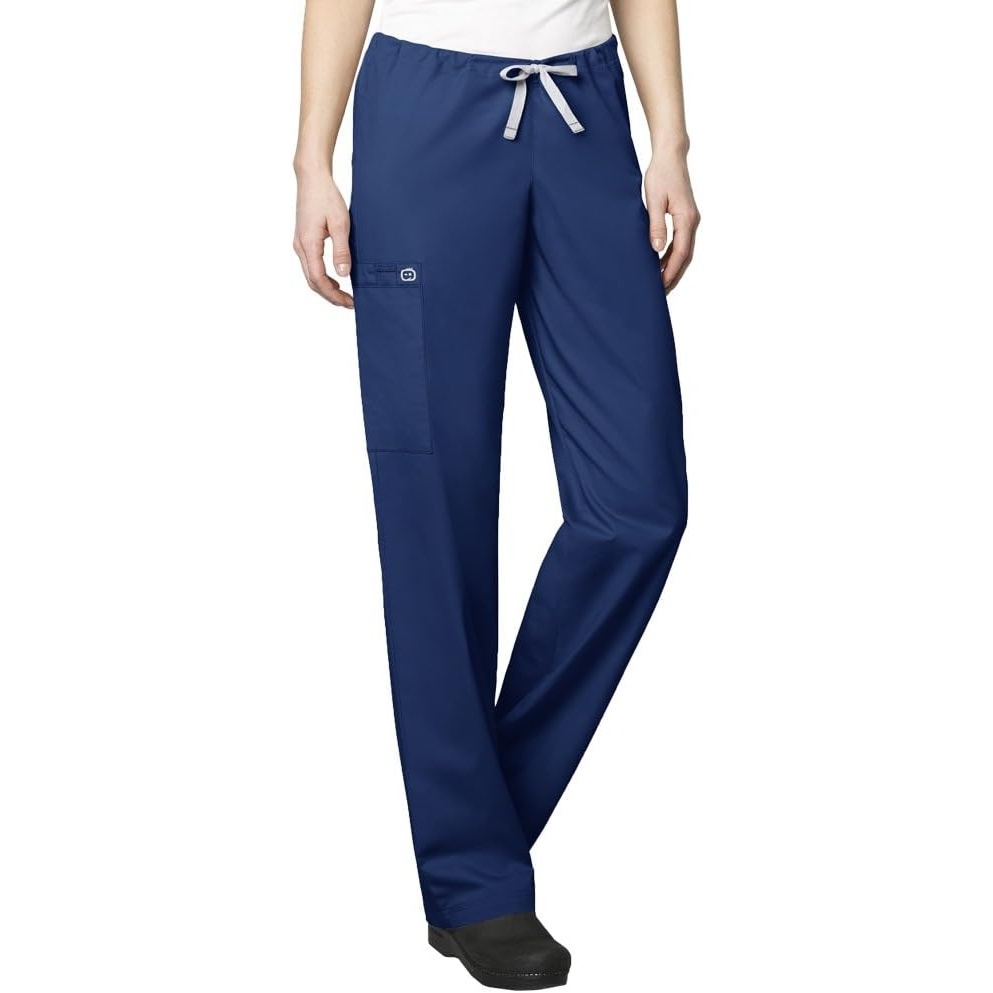 WINK WonderWORK Unisex Drawstring Cargo Scrub Pant(Navy)