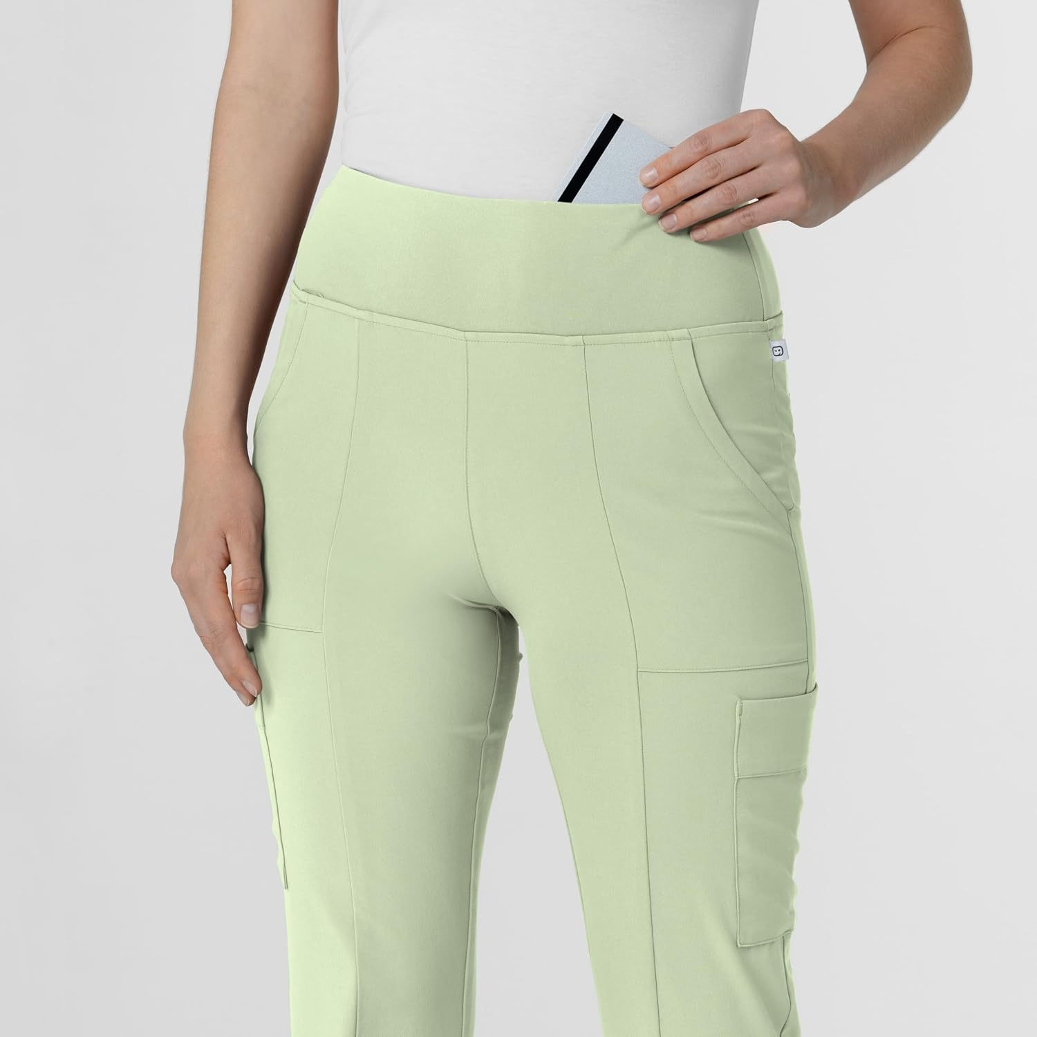 Wink Scrubs for Women, Renew, Cargo Flare Pants, with 7 Pockets(Fresh Mint)