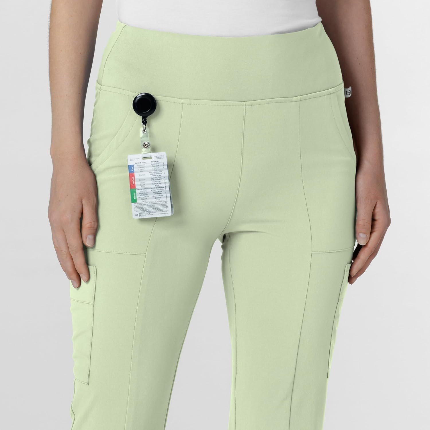 Wink Scrubs for Women, Renew, Cargo Flare Pants, with 7 Pockets(Fresh Mint)