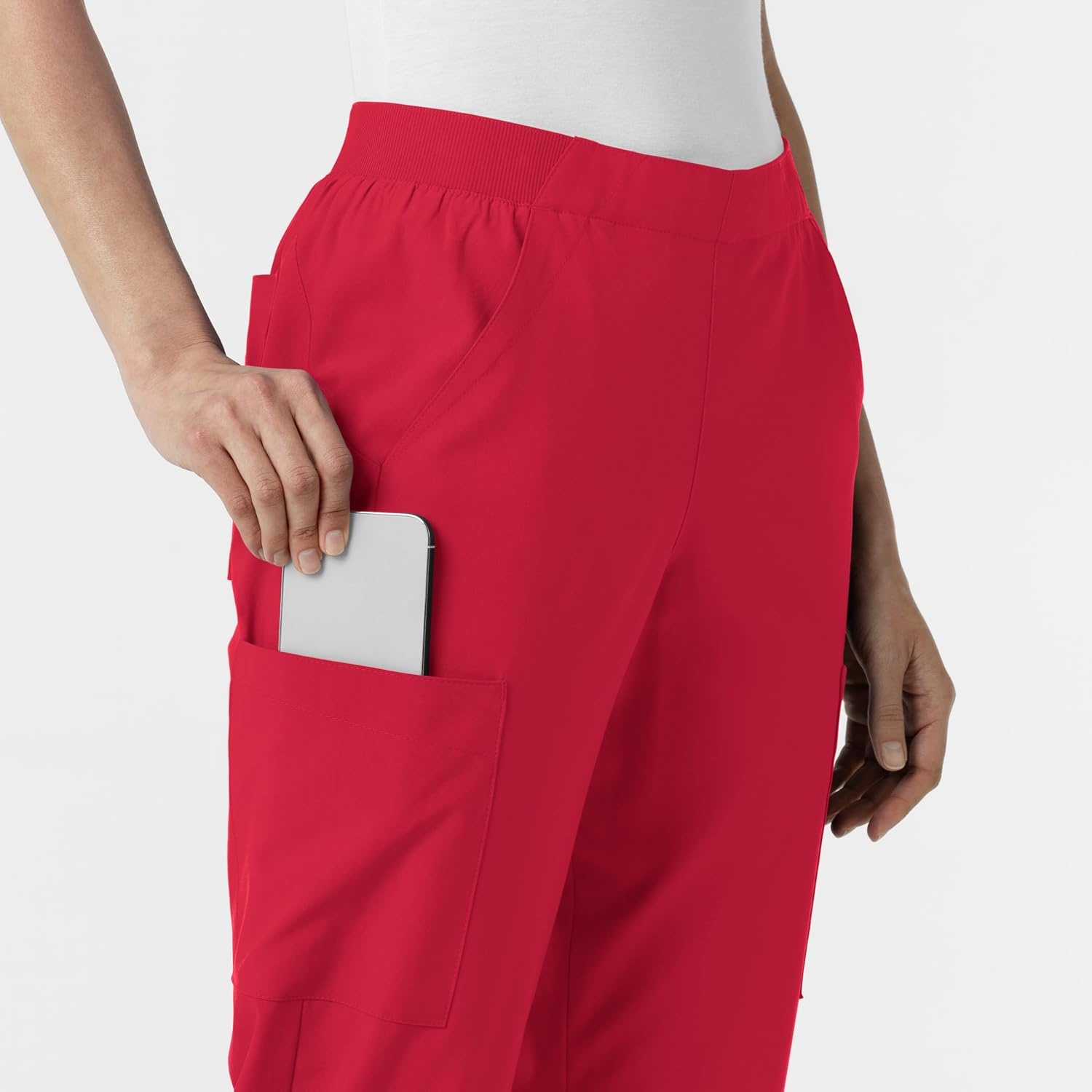 Wink Women’s Women’s Cargo Utility Scrub Pant(Red)