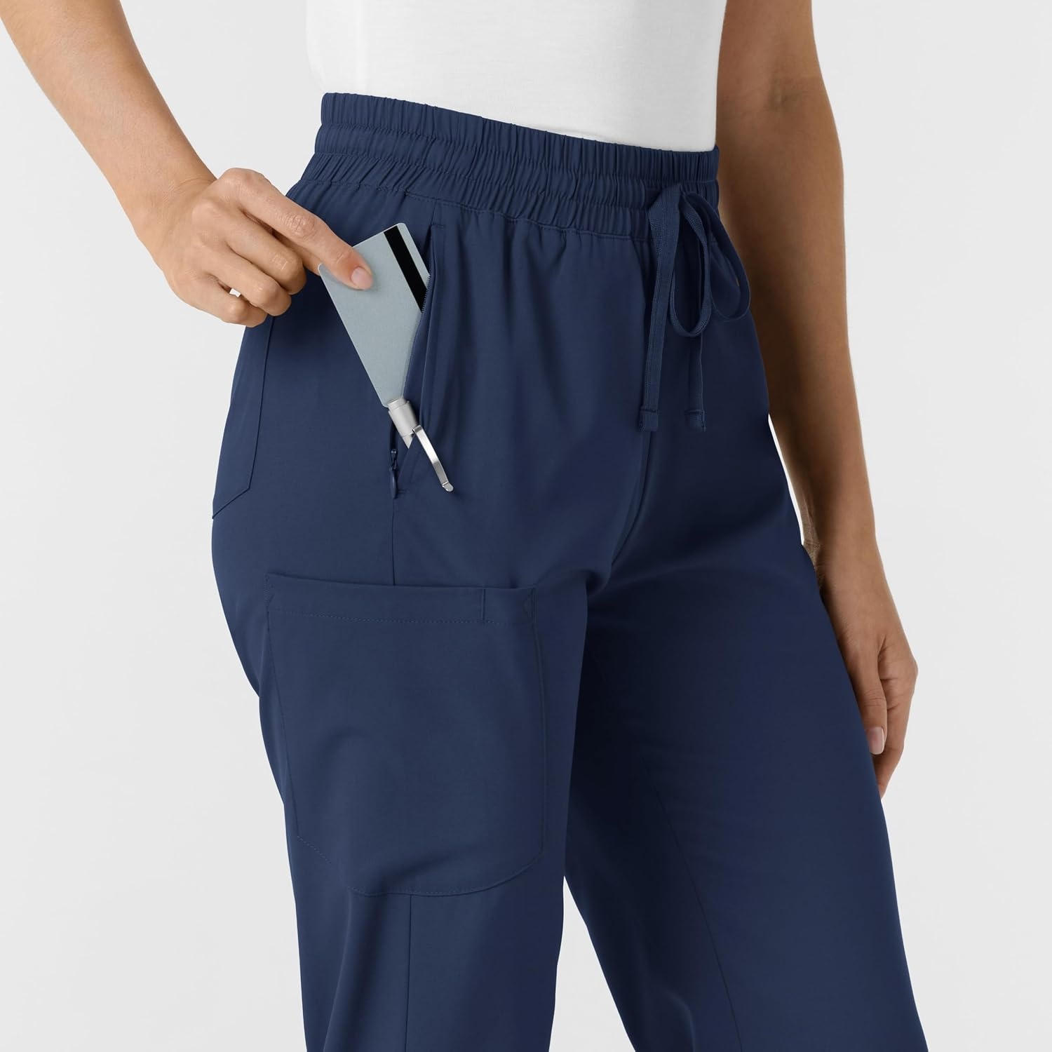 WINK Scrubs for Women, Boundless, Bootcut Pants with Drawstring and 6 Pockets(Navy)