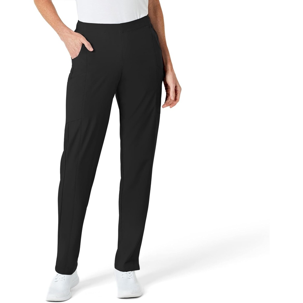 Wink W123 Women’s Flat Front Cargo Scrub Pant(Black)