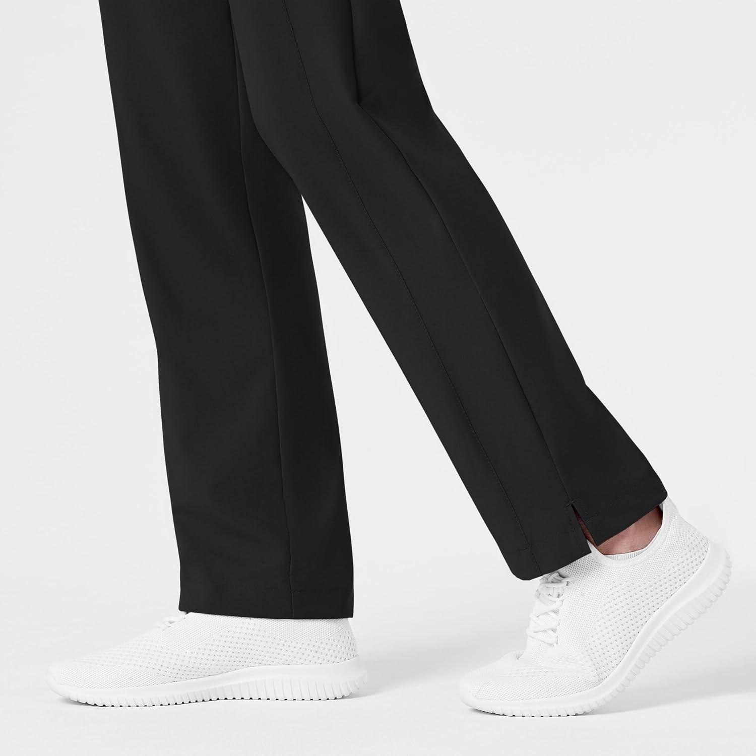 Wink W123 Women’s Flat Front Cargo Scrub Pant(Black)