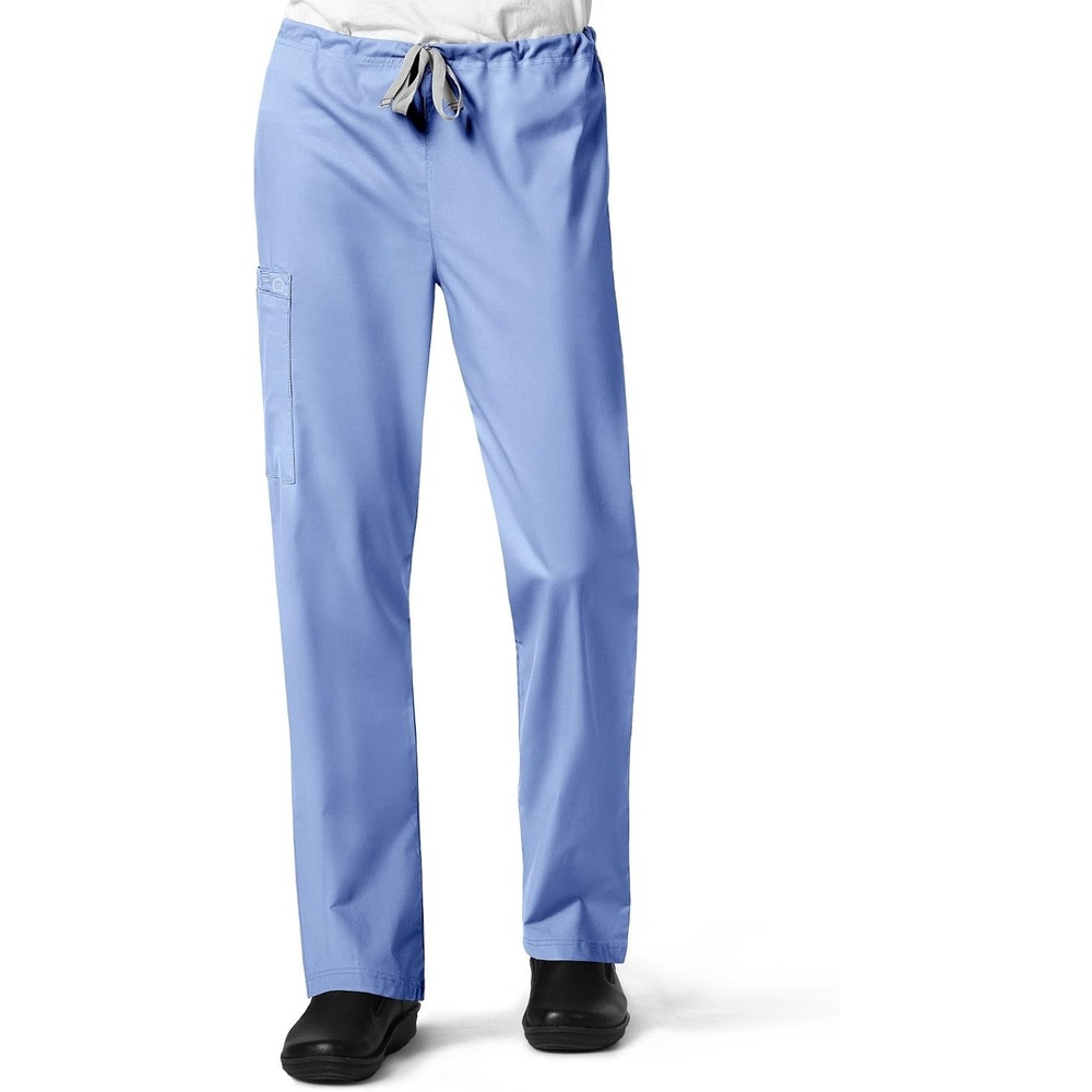 WINK WonderWORK Unisex Drawstring Cargo Scrub Pant(Ceil Blue)
