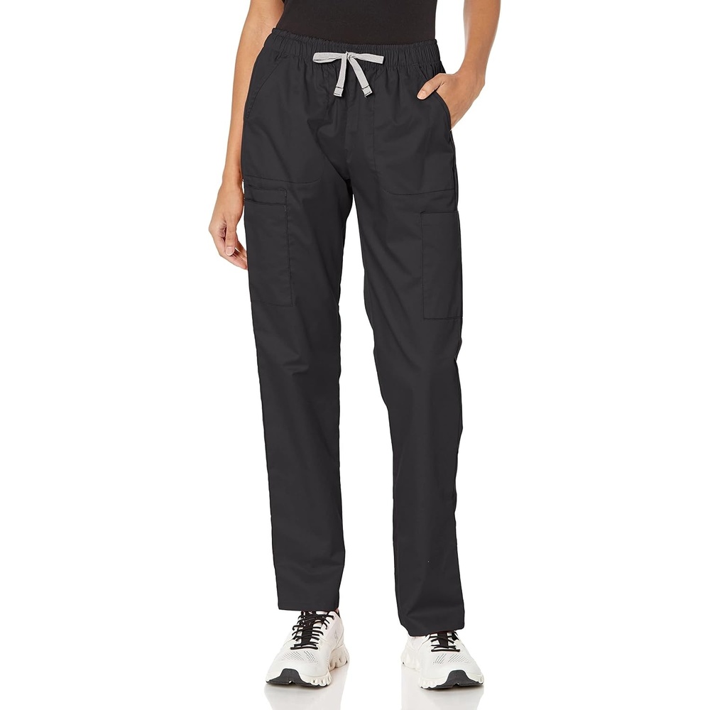 Wink WonderWORK Women’s Convertible Slim Leg Scrub Pant(Black)