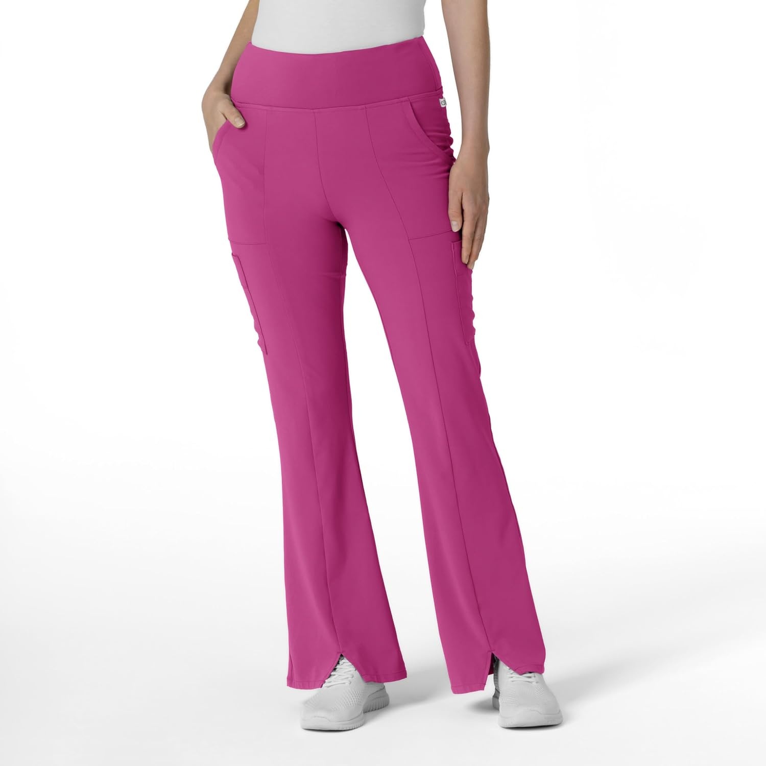 Wink Scrubs for Women, Renew, Cargo Flare Pants, with 7 Pockets(Raspberry)