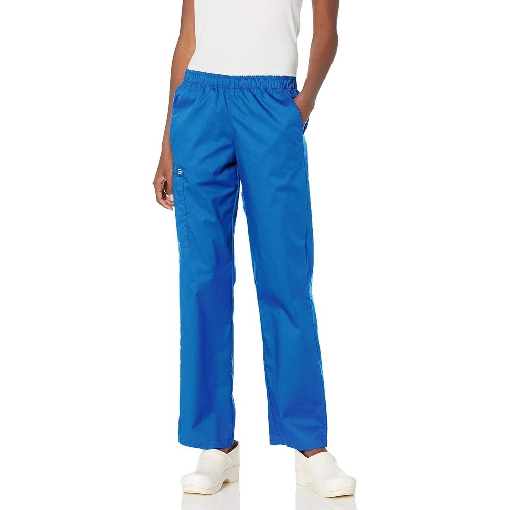 Wink WonderWORK Women’s Pull-On Cargo Scrub Pant, Royal, S