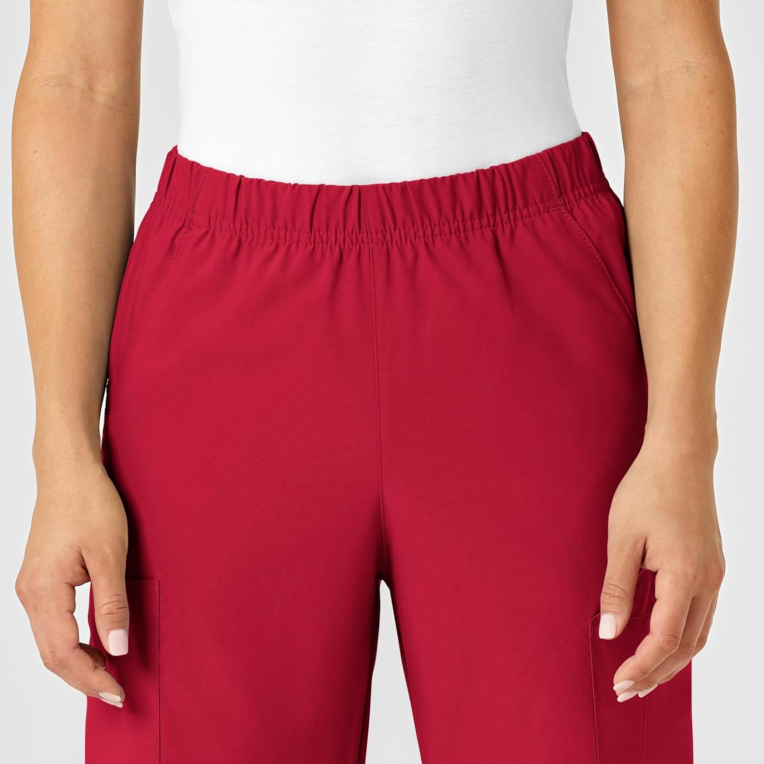 Wink W123 Unisex Multi-Cargo Scrub Pant(Red)