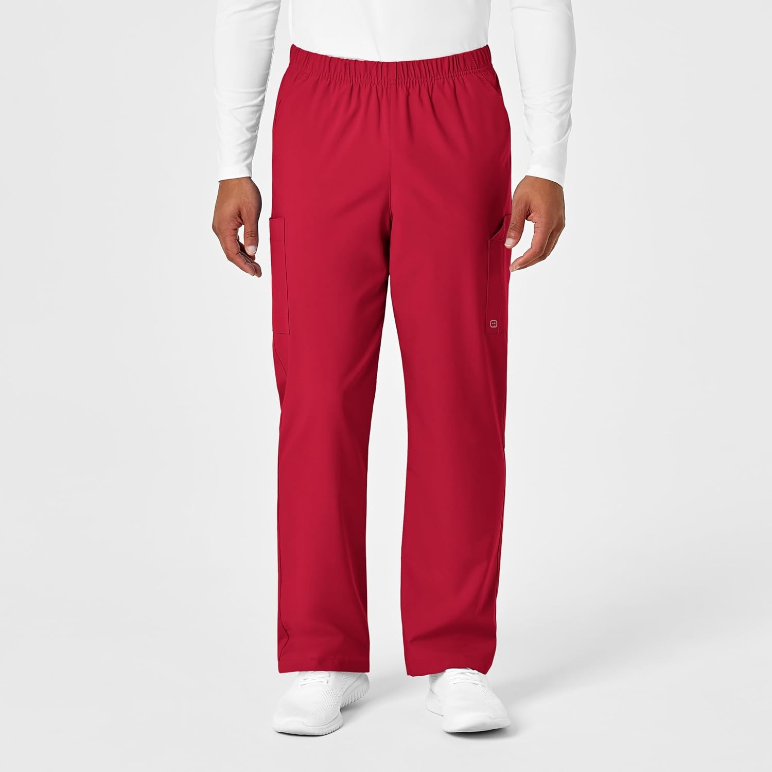 Wink W123 Unisex Multi-Cargo Scrub Pant(Red)
